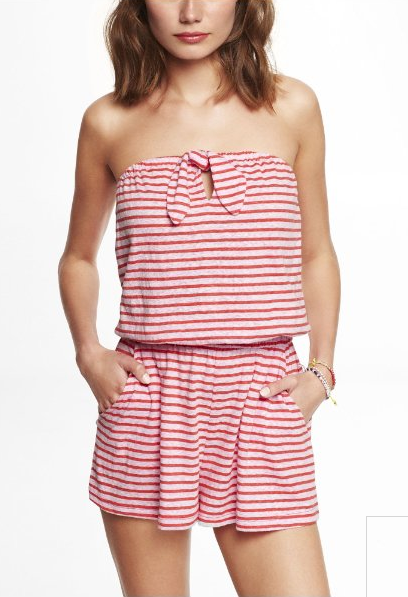 Striped romper, on sale for $26.94